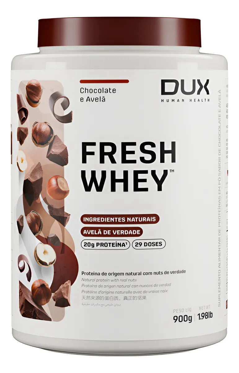 Fresh Whey (900g) Chocolate com  Avelã Pote - Dux Nutrition