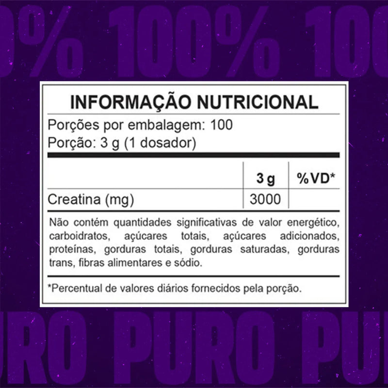 Creatina Monohidratada 300g - CANIBAL