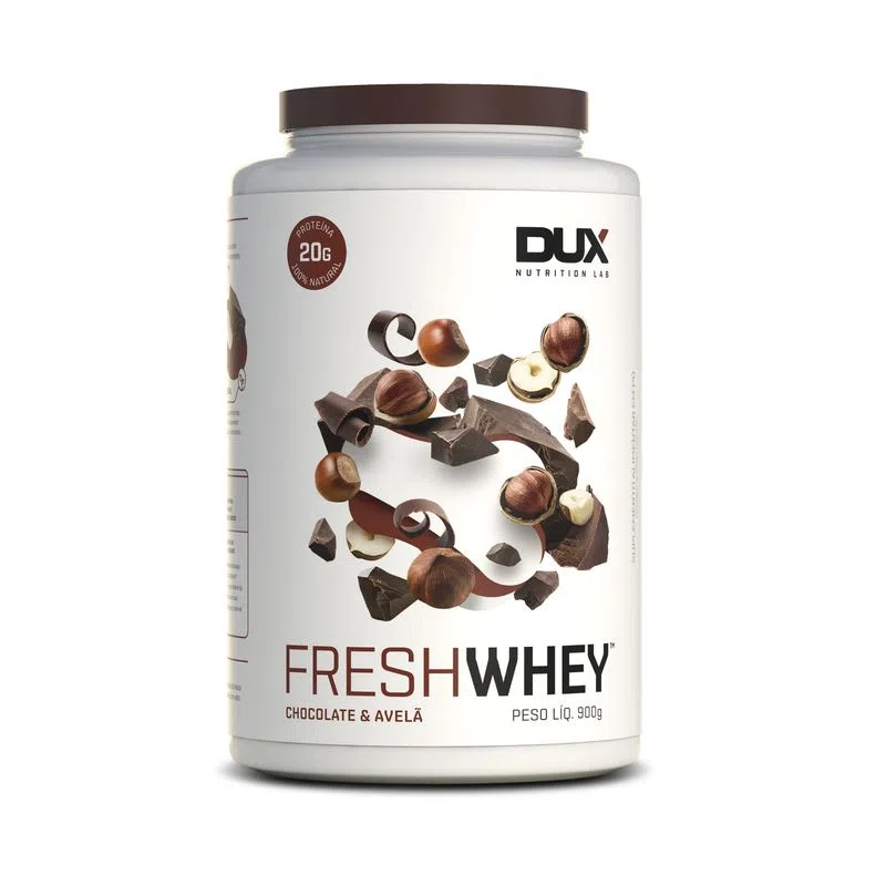 DUX NUTRITION - FRESHWHEY™ CHOCOLATE E AVELÃ - POTE 900G