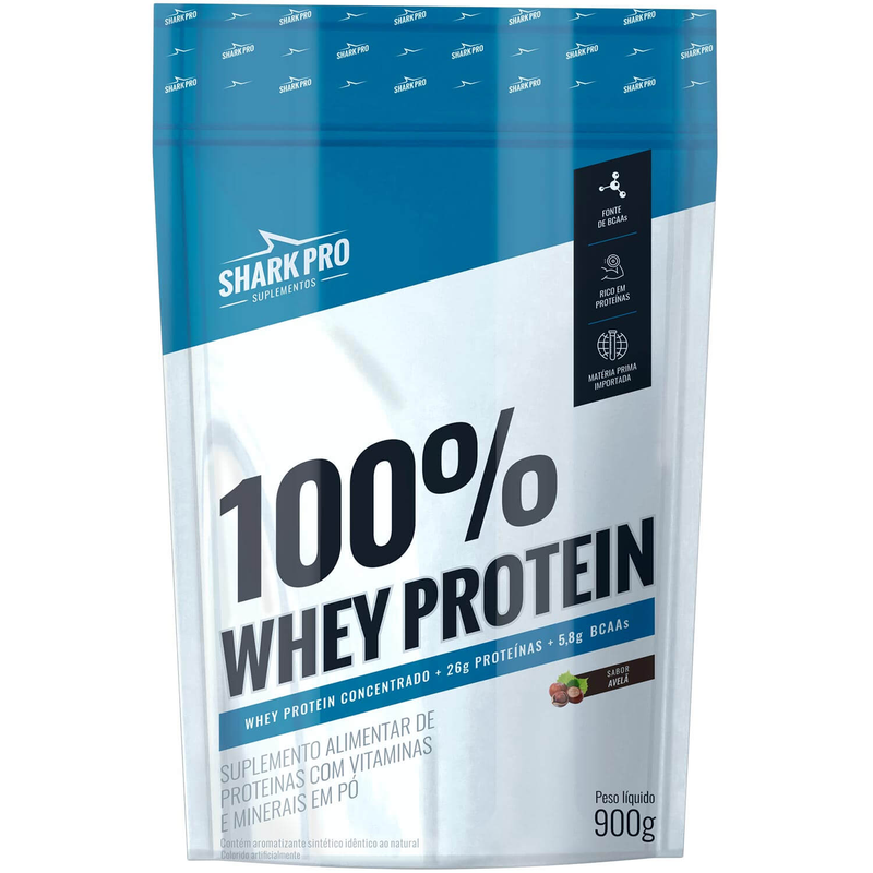 SHARK PRO - 100% WHEY PROTEIN -  REFIL 900g