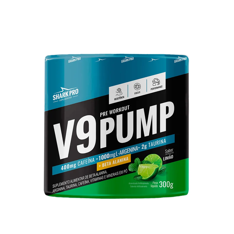 SHARK PRO - V9-PUMP PRE WORKOUT - PRÉ TREINO 300G