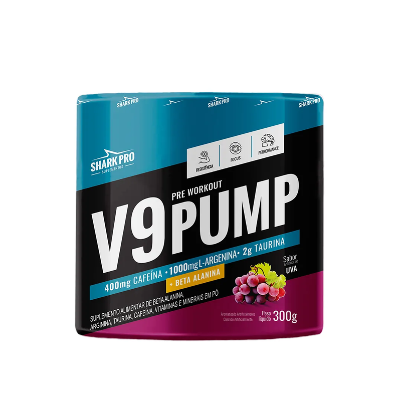 SHARK PRO - V9-PUMP PRE WORKOUT - PRÉ TREINO 300G