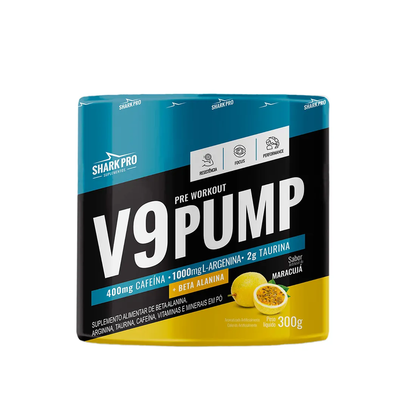 SHARK PRO - V9-PUMP PRE WORKOUT - PRÉ TREINO 300G