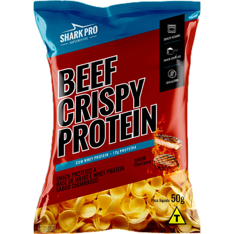 SHARK PRO - BEEF CRISPY PROTEIN SALGADINHO PROTEICO (50G)