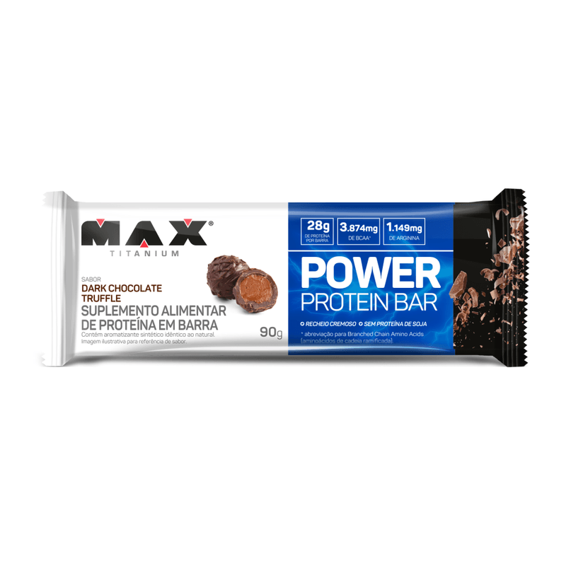 Max Titanium - Power Protein Bar 90G - 8 unidades