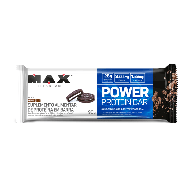 Max Titanium - Power Protein Bar 90G - 8 unidades