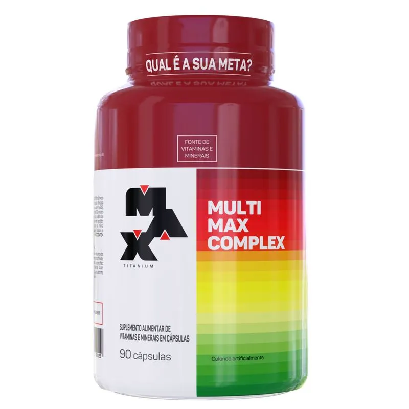 Max Titanium - Multimax Complex 90 Caps - Max Titanium Fonte de vitaminas e sais minerais