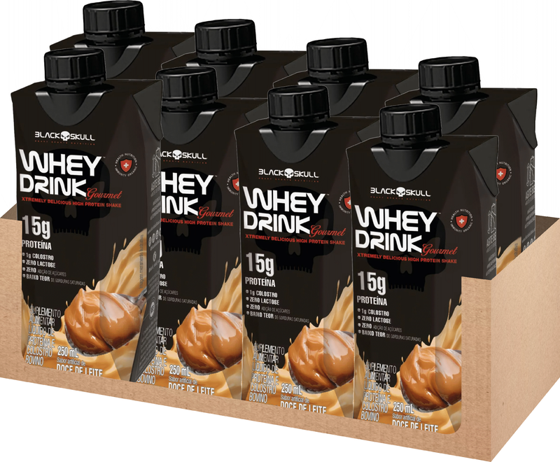 BLACK SKULL - WHEY DRINK GOURMET - CAIXA C/8UNID