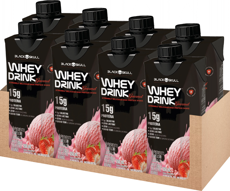 BLACK SKULL - WHEY DRINK GOURMET - CAIXA C/8UNID