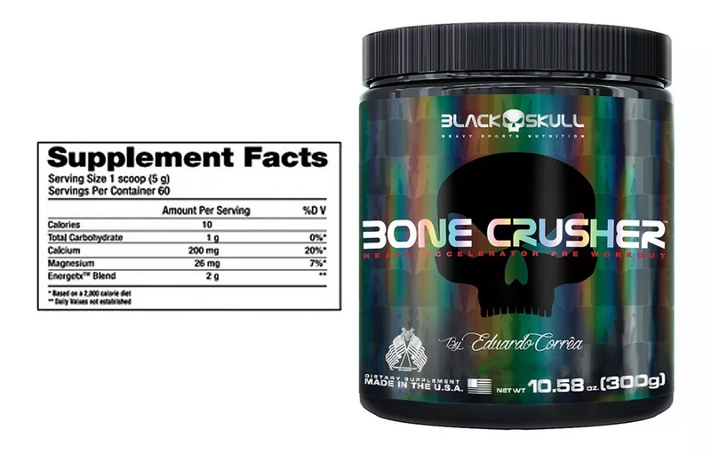 BLACK SKULL - Pré Treino Bone Crusher Black Skull 300g