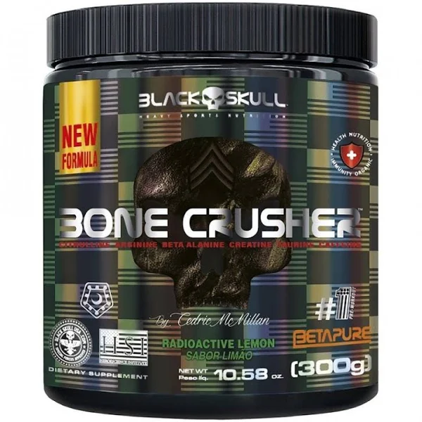 BLACK SKULL - Pré Treino Bone Crusher Black Skull 300g