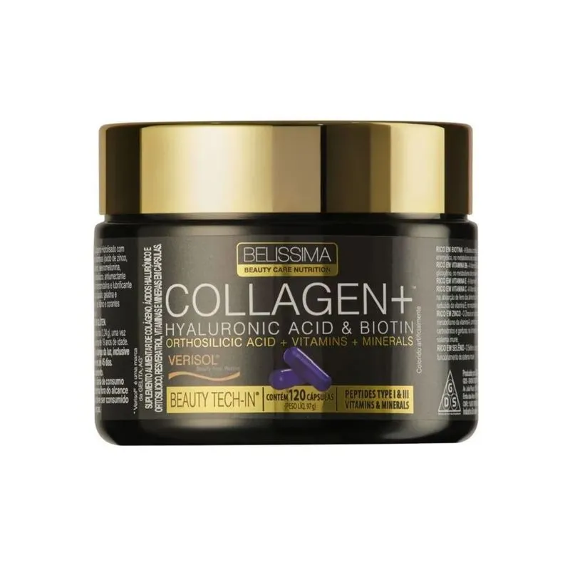 BLACK SKULL - COLLAGEN PLUS 120 CAPS - BELÍSSIMA