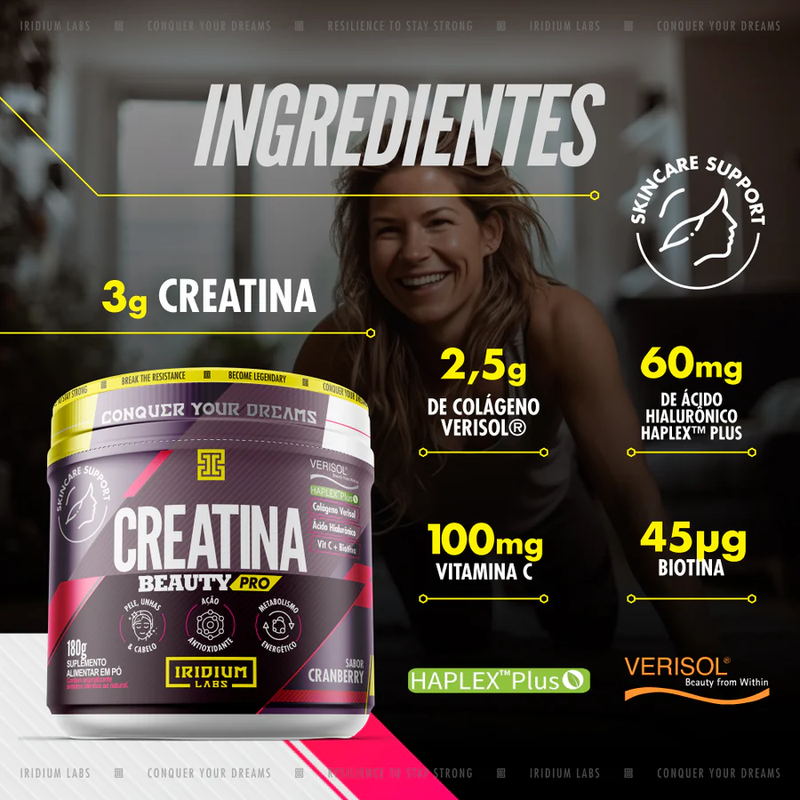 IRIDIUM - CREATINA BEUATY PRO 180 G CRANBERRY