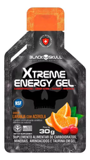 Xtreme Energy Gel - 10 sachês 30g laranja com acerola - Black Skull