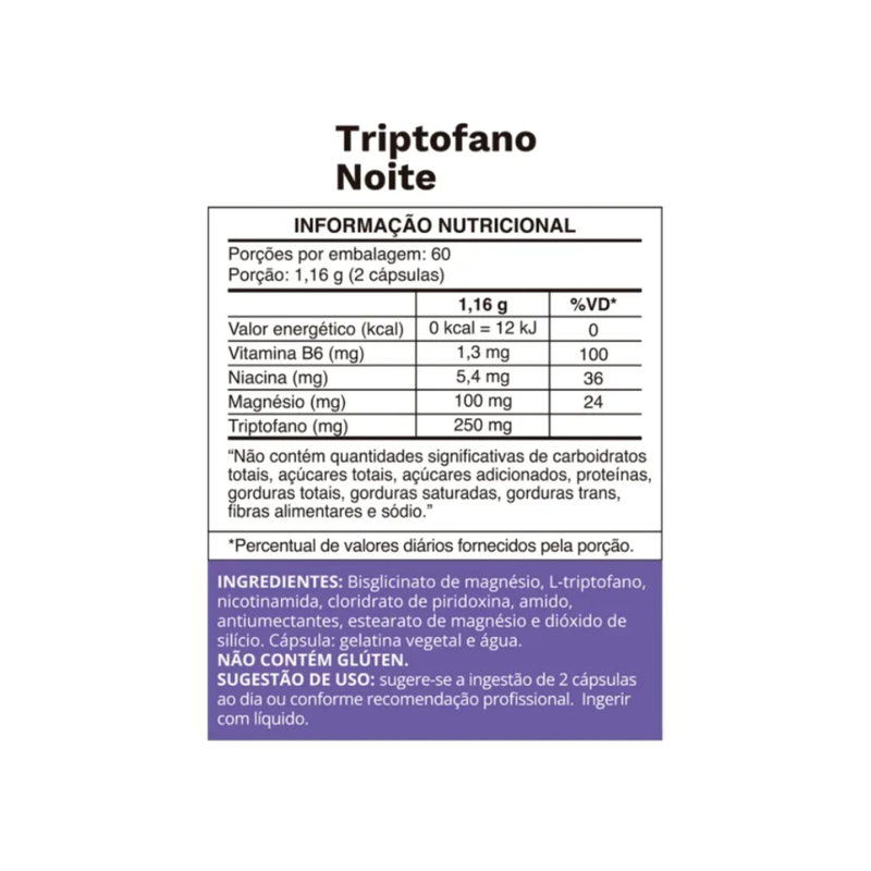 TRIPTOFANO NOITE 120 CAPS 150G  - OCEAN DROP