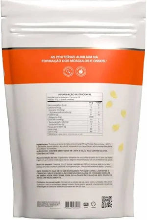 Whey Protein Concentrado  WPC (900g) Refil - Vitafor -  Sabor Morango